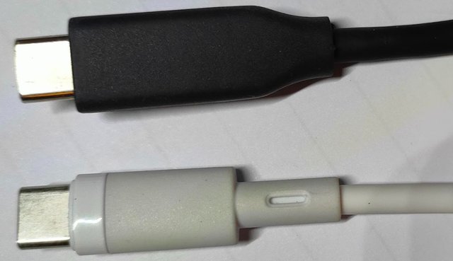 Charging cables - only the thin one will work with AGM phones